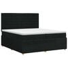 vidaXL Boxspringbett mit Matratze Schwarz 200 x 200 cm Stoff