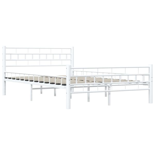 vidaXL Bettgestell Wei&szlig; Metall 140&times;200 cm