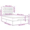 vidaXL Ottoman-Bett mit Matratzen & LEDs Dunkelblau 120x200 cm Samt