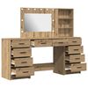 vidaXL Schminktisch mit Schubladen 3 pcs Artisan-Eiche Holzwerkstoff
