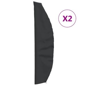 vidaXL Sonnenschirm-Schutzh&uuml;llen 2 Stk. 280x30/81/45 cm 420D Oxford