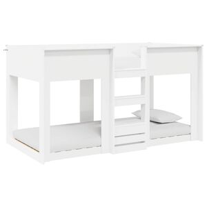 vidaXL Etagenbett f&uuml;r Kinder Wei&szlig; 75 x 190 cm Holzwerkstoff