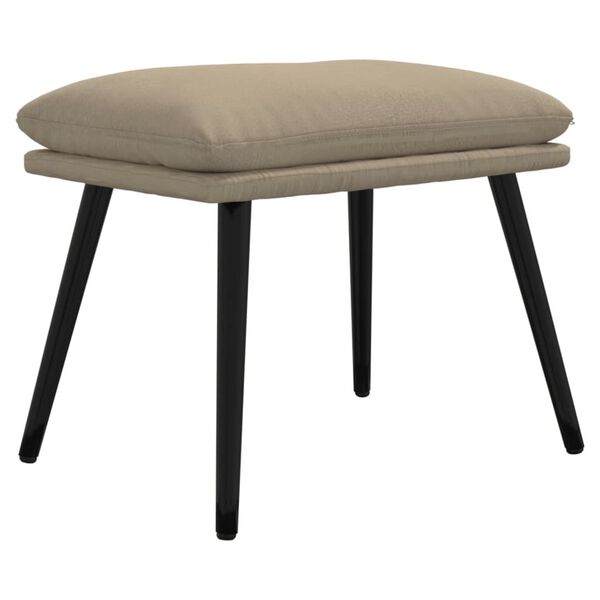 vidaXL Fu&szlig;hocker Hellgrau 45x30x35 cm Mikrofasergewebe