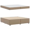 vidaXL Bettrahmen mit Matratze Cappuccino 200 x 200 cm Stoff