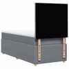 vidaXL Boxspringbett mit Matratze Hellgrau 80x200 cm Stoff