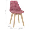 vidaXL Esszimmerst&uuml;hle 2 Stk. Rosa Samt