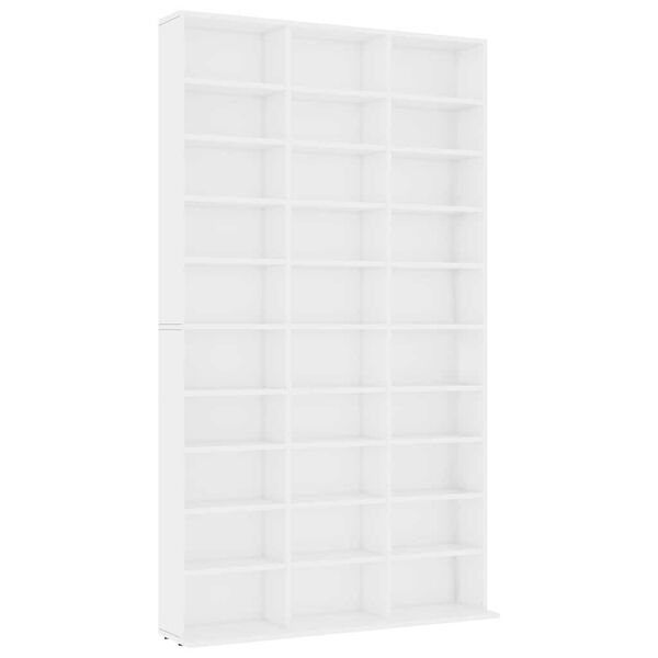 vidaXL CD-Schrank Wei&szlig; 102x23x177,5 cm Holzwerkstoff