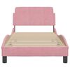 vidaXL Bettgestell mit Kopfteil "Dover" Rosa 80x200 cm Samt