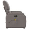 vidaXL Elektrischer Massagesessel mit Aufstehhilfe Taupe Stoff