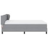 vidaXL Boxspringbett mit Matratze Hellgrau 160 x 200 cm Stoff