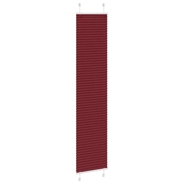 vidaXL Plissee Bordeauxrot 45x200 cm Stoffbreite 44,4 cm Polyester