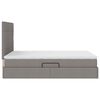 vidaXL Bett mit Stauraum und LED mit LED Taupe 140 x 200 cm Polyester