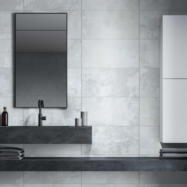 Grosfillex Wandfliesen Gx Wall+ 11 Stk. Stein-Optik 30x60 cm Grau