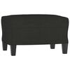 vidaXL Sessel mit Hocker Schwarz 60 cm Stoff