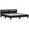 vidaXL Bettrahmen Schwarz Eichen-Optik 200 x 200 cm Holzwerkstoff