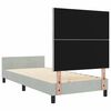 vidaXL Boxspringbett mit Kopfteil Hellgrau 90 x 190 cm Samt