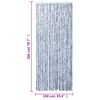 vidaXL Fliegenvorhang Silbern 100x200 cm Chenille