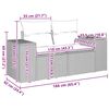 vidaXL 9-tlg. Garten-Sofagarnitur mit Kissen Schwarz Poly Rattan