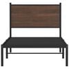 vidaXL Metallbett ohne Matratze Braun Eichen-Optik 90x200 cm