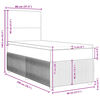 vidaXL Boxspringbett mit Matratze Blau 80x200 cm Stoff