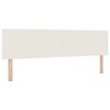 vidaXL Boxspringbett Creme und Wei&szlig; 203 x 180 x 88 cm Cordstoff