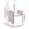 vidaXL 9-tlg. Garten-Bistro-Set mit Kissen Schwarz Poly Rattan