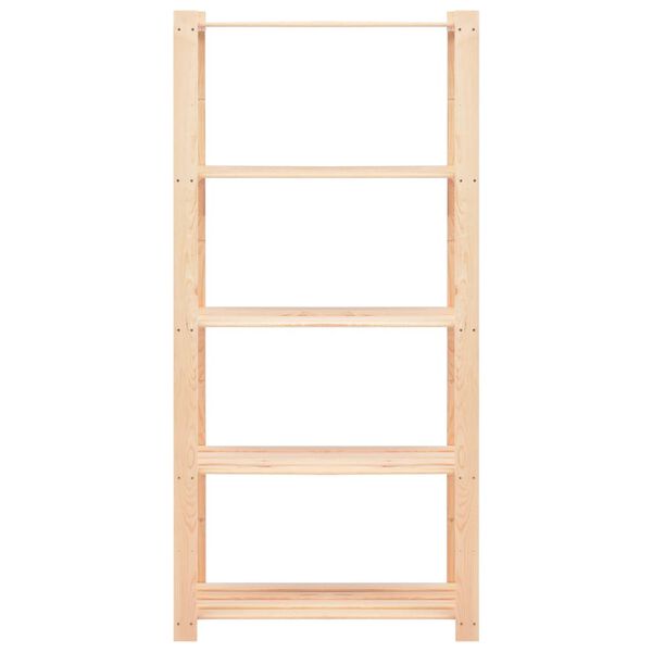vidaXL Lagerregal mit 5 Böden 80×38×170 cm Kiefer Massivholz 250 kg