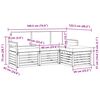 vidaXL Outdoor-Sofagarnitur mit Kissen 4 pcs Natur und Anthrazit