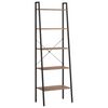 vidaXL Standregal mit 5 B&ouml;den Dunkelbraun und Schwarz 56x35x174 cm