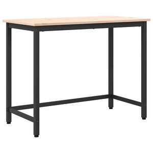 vidaXL Tisch Natur 100 x 50 x 77 cm Ingenieure Holz und Stahl