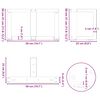 vidaXL Couchtischbeine T-Form 2 Stk. Schwarz 50x25x(30-31) cm Stahl