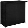 vidaXL 3-tlg. Bistro-Set mit Auflagen Poly Rattan Schwarz