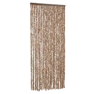 vidaXL Fliegenvorhang Beige und Dunkelbraun 90x220 cm Chenille