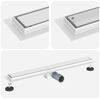 vidaXL 2 in 1 Duschabfluss Silber 70 cm Edelstahl 304