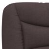 vidaXL Bettgestell mit LED ohne Matratze "Hvar" Dunkelbraun 90x190 cm Stoff