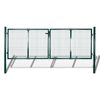 vidaXL Zauntor Stahl 300x100 cm Gr&uuml;n