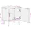 vidaXL Nachttische 2 Stk. Schwarz 40x33x46 cm Massivholz Mango