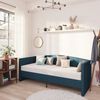 vidaXL Tagesbett mit Matratze USB Blau Samt 90x200 cm