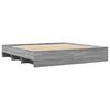 vidaXL Bettgestell Grau Sonoma 200x200 cm Holzwerkstoff
