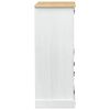vidaXL Weinschrank Wei&szlig; 97 x 45 x 114 cm Massives Kiefernholz