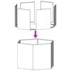vidaXL Pflanzk&uuml;bel Wei&szlig; Sechseckig 138x120x45 Stahl