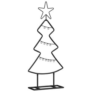 vidaXL Metall Weihnachtsbaum Schwarz 60 cm Stahl