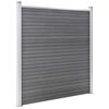 vidaXL Gartenzaun WPC 1218x186 cm Grau