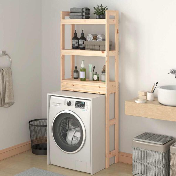 vidaXL Toilettenregal 63x26x171 cm Massivholz Kiefer