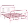 vidaXL Bettgestell Rosa Metall 140&times;200 cm