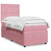vidaXL Boxspringbett mit Matratze Rosa 80x200 cm Samt