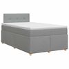 vidaXL Boxspringbett mit Matratze Hellgrau 120 x 200 cm Stoff