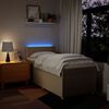 vidaXL Boxspringbett mit Matratze Creme 80x200 cm Stoff