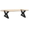 vidaXL Couchtischbeine 2 Stk. Schwarz 50x(30-31,3) cm Stahl