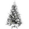 vidaXL Weihnachtsbaum mit Zapfen Beschneit 150 cm PVC & PE